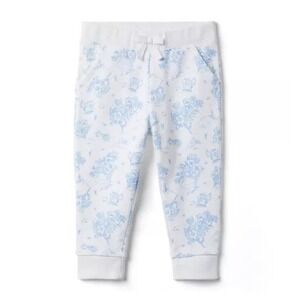 NWT Janie & Jack Alice in Wonderland Sweatpants Blue White Girls Size 5